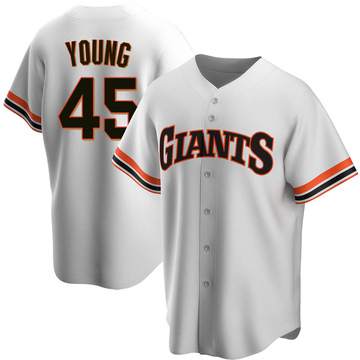 Alex Young Men's Replica San Francisco Giants White Home Cooperstown Collection Jersey