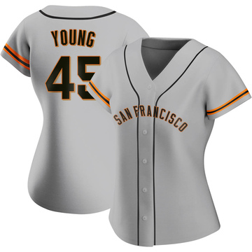Alex Young Women's Authentic San Francisco Giants Gray Road Jersey