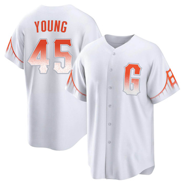 Alex Young Youth Replica San Francisco Giants White 2021 City Connect Jersey