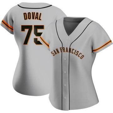 Camilo Doval Women's Authentic San Francisco Giants Gray Road Jersey