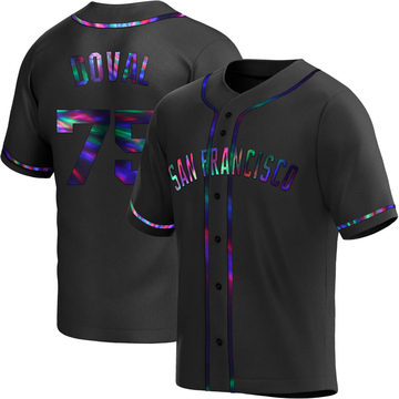 Camilo Doval Youth Replica San Francisco Giants Black Holographic Alternate Jersey