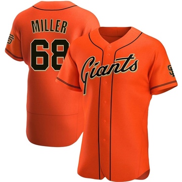 Erik Miller Men's Authentic San Francisco Giants Orange Alternate Jersey