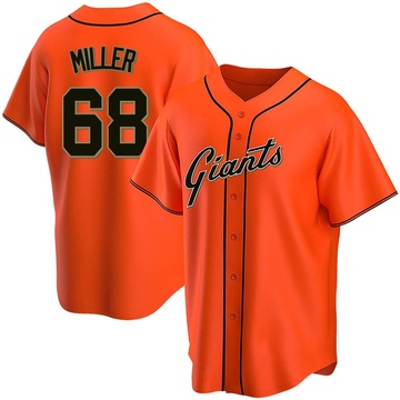 Erik Miller Men's Replica San Francisco Giants Orange Alternate Jersey
