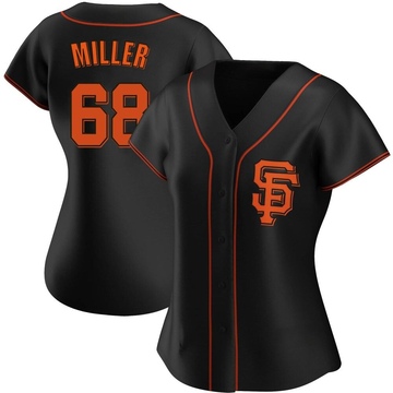 Erik Miller Women's Authentic San Francisco Giants Black Alternate Jersey