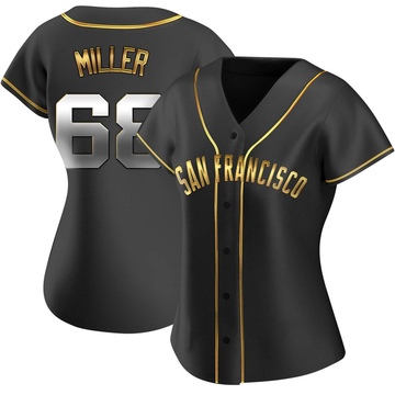 Erik Miller Women's Replica San Francisco Giants Black Golden Alternate Jersey