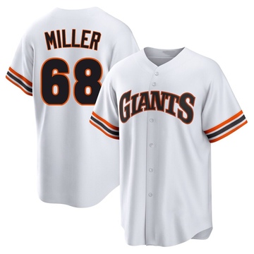 Erik Miller Youth Limited San Francisco Giants White Throwback Cooperstown Collection Jersey