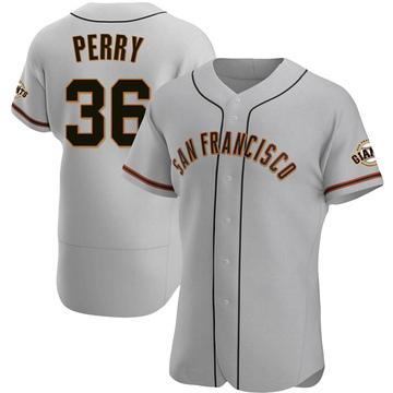 Gaylord Perry Men's Authentic San Francisco Giants Gray Road Jersey