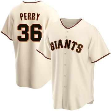 Gaylord Perry Men's Replica San Francisco Giants Cream Home Jersey