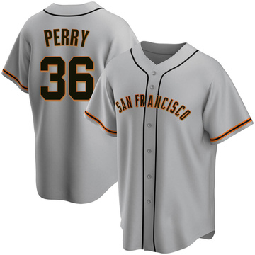 Gaylord Perry Men's Replica San Francisco Giants Gray Road Jersey