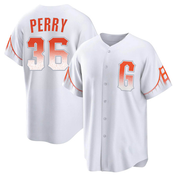Gaylord Perry Men's Replica San Francisco Giants White 2021 City Connect Jersey