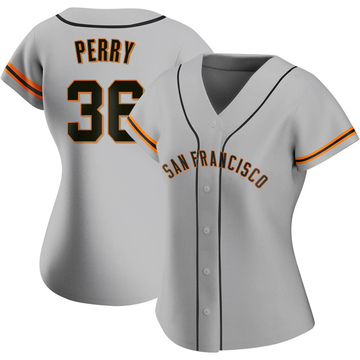 Gaylord Perry Women's Authentic San Francisco Giants Gray Road Jersey