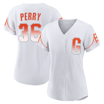 Gaylord Perry Women's Replica San Francisco Giants White 2021 City Connect Jersey