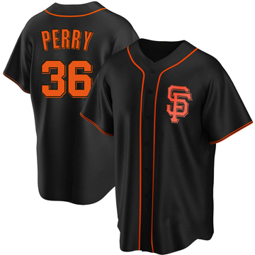 Gaylord Perry Youth Replica San Francisco Giants Black Alternate Jersey