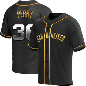 Gaylord Perry Youth Replica San Francisco Giants Black Golden Alternate Jersey