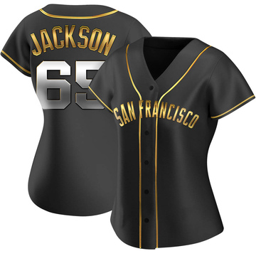 Jay Jackson Women's Replica San Francisco Giants Black Golden Alternate Jersey