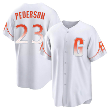 2022 Game Used Home Cream Jersey with SF Logo Pride Patch worn by #23 Joc  Pederson on 6/11 vs. LAD - 1-2, R - Size 48