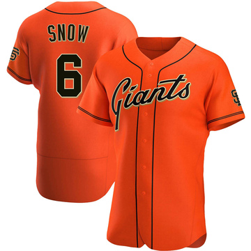J.t. Snow Men's Authentic San Francisco Giants Orange Alternate Jersey