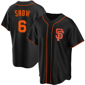 J.t. Snow Men's Replica San Francisco Giants Black Alternate Jersey