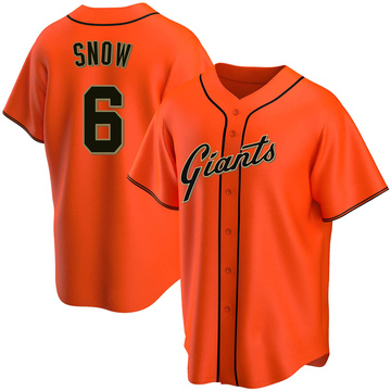 J.t. Snow Men's Replica San Francisco Giants Orange Alternate Jersey