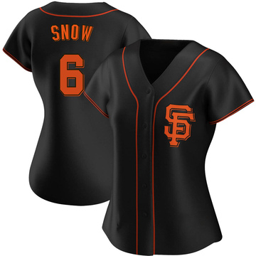 J.t. Snow Women's Authentic San Francisco Giants Black Alternate Jersey