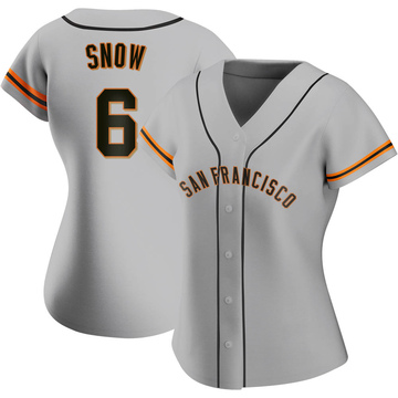 J.t. Snow Women's Authentic San Francisco Giants Gray Road Jersey
