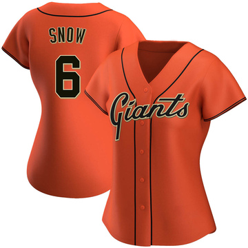 J.t. Snow Women's Authentic San Francisco Giants Orange Alternate Jersey