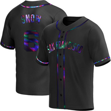 J.t. Snow Youth Replica San Francisco Giants Black Holographic Alternate Jersey