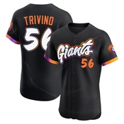 Lou Trivino Men's Elite San Francisco Giants Anthracite 2025 City Connect Jersey