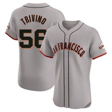 Lou Trivino Men's Elite San Francisco Giants Gray Road Jersey