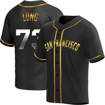 Sam Long Men's Replica San Francisco Giants Black Golden Alternate Jersey