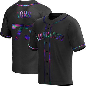Sam Long Youth Replica San Francisco Giants Black Holographic Alternate Jersey