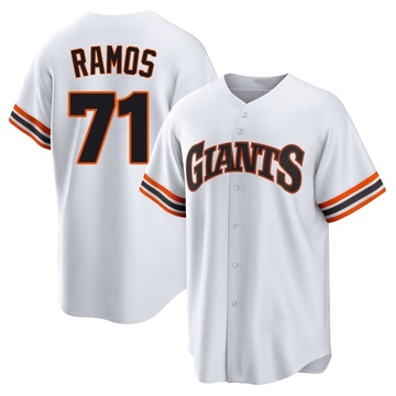 Wilkin Ramos Men's Limited San Francisco Giants White Throwback Cooperstown Collection Jersey